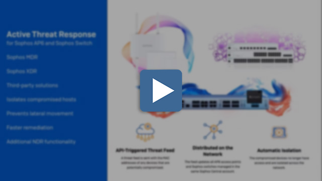 Sophos Active Threat Response (ATR) Video: Schutz vor Bedrohungen mit Sophos AP6 und Switch